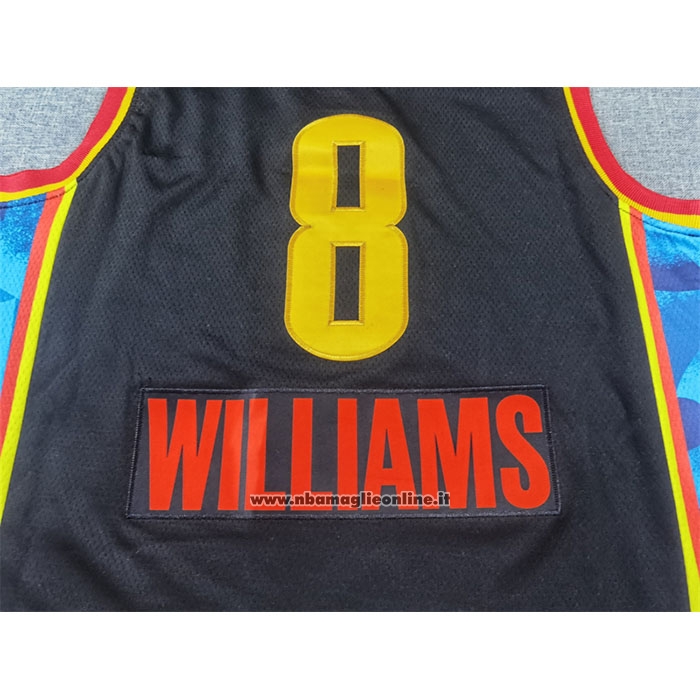 Maglia Oklahoma City Thunder Jaylin Williams #8 Citta 2024-25 Nero